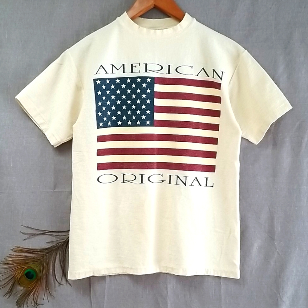 Vintage Cal Cru American Original Flag T